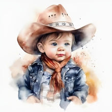 Load image into Gallery viewer, Cowboy Girl-Full Round Diamond Painting-30x30cm