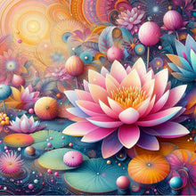 Load image into Gallery viewer, Flower-Full Round Diamond Painting-30x30cm