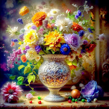 Load image into Gallery viewer, Flower-Full Round Diamond Painting-30x30cm