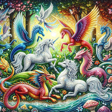 Load image into Gallery viewer, Unicorn-Full Round Diamond Painting-30x30cm