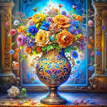 Load image into Gallery viewer, Flower-Full Round Diamond Painting-40x40cm