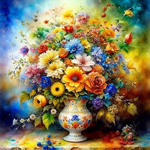 Load image into Gallery viewer, Flower-Full Round Diamond Painting-40x40cm