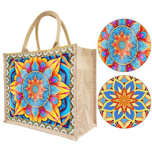 Load image into Gallery viewer, DIY Diamond Painting Linen Waterproof Handbag Shopping Storage Bag Totes Kit(with 2pcs diamond painting)