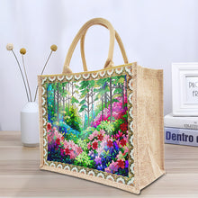 Load image into Gallery viewer, DIY Diamond Painting Linen Waterproof Handbag Shopping Storage Bag Totes Kit(with 2pcs diamond painting)
