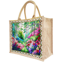 Load image into Gallery viewer, DIY Diamond Painting Linen Waterproof Handbag Shopping Storage Bag Totes Kit(with 2pcs diamond painting)