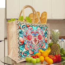 Load image into Gallery viewer, DIY Diamond Painting Linen Waterproof Handbag Shopping Storage Bag Totes Kit(with 2pcs diamond painting)
