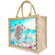 Load image into Gallery viewer, DIY Diamond Painting Linen Waterproof Handbag Shopping Storage Bag Totes Kit(with 2pcs diamond painting)