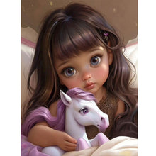Load image into Gallery viewer, Sweet Girl-Full Round Diamond Painting-30x40cm