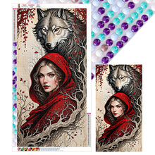 Load image into Gallery viewer, Wolf Girl-Full Round Diamond Painting-40x75cm-Large Size