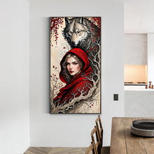 Load image into Gallery viewer, Wolf Girl-Full Round Diamond Painting-40x75cm-Large Size