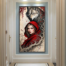 Load image into Gallery viewer, Wolf Girl-Full Round Diamond Painting-40x75cm-Large Size