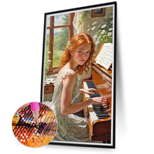 Load image into Gallery viewer, Girl-Full Round Diamond Painting-40x75cm-Large Size