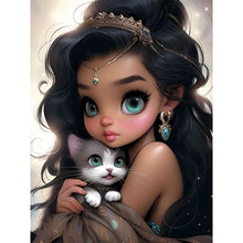 Load image into Gallery viewer, Life of Pets Girl-Full Round Diamond Painting-30x40cm