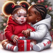 Load image into Gallery viewer, African American Girl-Full Round Diamond Painting-40x40cm