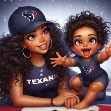 Load image into Gallery viewer, African American Girl-Full Round Diamond Painting-40x40cm