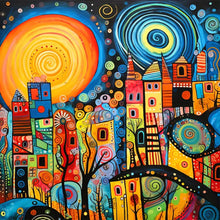 Load image into Gallery viewer, Color House-Full Round Diamond Painting-40x40cm