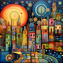 Load image into Gallery viewer, Color House-Full Round Diamond Painting-40x40cm