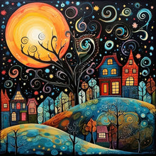 Load image into Gallery viewer, Color House-Full Round Diamond Painting-40x40cm