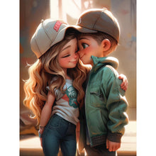 Load image into Gallery viewer, Life of Pets Girl-Full Round Diamond Painting-30x40cm