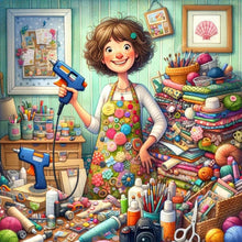 Load image into Gallery viewer, Fantasy Girl-Full Round Diamond Painting-50x50cm