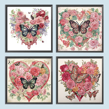 Load image into Gallery viewer, Love Butterfly Rose-Partial Special Diamond Painting-30x30cm
