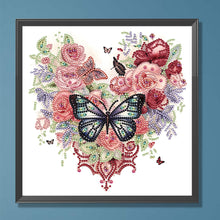 Load image into Gallery viewer, Love Butterfly Rose-Partial Special Diamond Painting-30x30cm