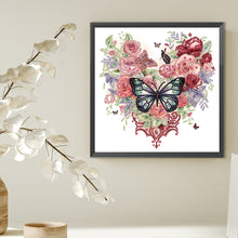 Load image into Gallery viewer, Love Butterfly Rose-Partial Special Diamond Painting-30x30cm