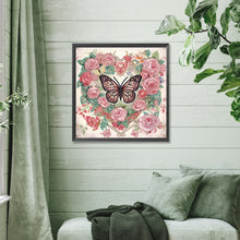Load image into Gallery viewer, Love Butterfly Rose-Partial Special Diamond Painting-30x30cm