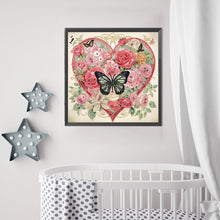 Load image into Gallery viewer, Love Butterfly Rose-Partial Special Diamond Painting-30x30cm