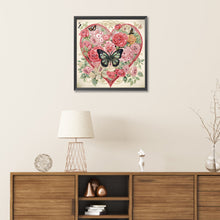 Load image into Gallery viewer, Love Butterfly Rose-Partial Special Diamond Painting-30x30cm