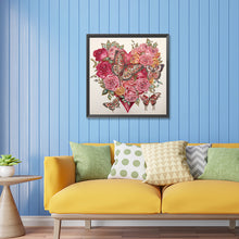 Load image into Gallery viewer, Love Butterfly Rose-Partial Special Diamond Painting-30x30cm