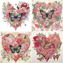 Load image into Gallery viewer, Love Butterfly Rose-Partial Special Diamond Painting-30x30cm