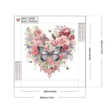 Load image into Gallery viewer, Love Butterfly Rose-Partial Special Diamond Painting-30x30cm