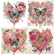 Load image into Gallery viewer, Love Butterfly Rose-Partial Special Diamond Painting-30x30cm