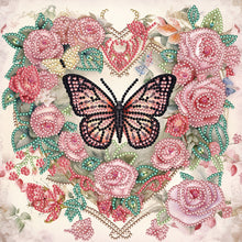 Load image into Gallery viewer, Love Butterfly Rose-Partial Special Diamond Painting-30x30cm