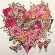 Load image into Gallery viewer, Love Butterfly Rose-Partial Special Diamond Painting-30x30cm