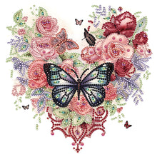 Load image into Gallery viewer, Love Butterfly Rose-Partial Special Diamond Painting-30x30cm