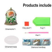 Load image into Gallery viewer, Rose Crystal Box-Single Side Drill-Acrylic Diamond Desktop Ornament