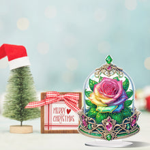 Load image into Gallery viewer, Rose Crystal Box-Single Side Drill-Acrylic Diamond Desktop Ornament