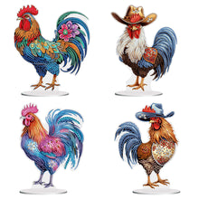 Load image into Gallery viewer, Rooster-Single Side Drill-Acrylic Diamond Desktop Ornament