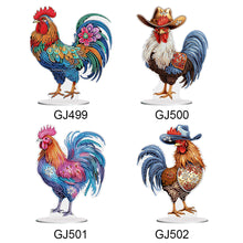 Load image into Gallery viewer, Rooster-Single Side Drill-Acrylic Diamond Desktop Ornament