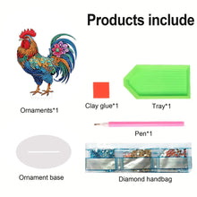 Load image into Gallery viewer, Rooster-Single Side Drill-Acrylic Diamond Desktop Ornament