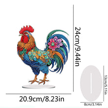 Load image into Gallery viewer, Rooster-Single Side Drill-Acrylic Diamond Desktop Ornament