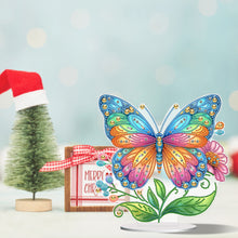 Load image into Gallery viewer, Flower Butterfly-Single Side Drill-Acrylic Diamond Desktop Ornament