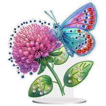 Load image into Gallery viewer, Flower Butterfly-Single Side Drill-Acrylic Diamond Desktop Ornament