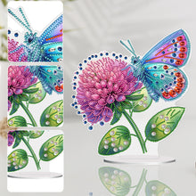 Load image into Gallery viewer, Flower Butterfly-Single Side Drill-Acrylic Diamond Desktop Ornament
