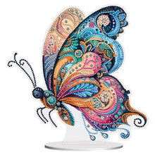 Load image into Gallery viewer, Flower Butterfly-Single Side Drill-Acrylic Diamond Desktop Ornament