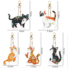 Load image into Gallery viewer, 5pcs Diamond Painting Keyring Kits DIY Keychain Bag Pendant Kits