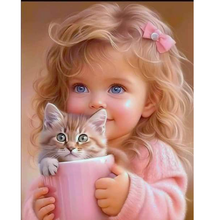 Load image into Gallery viewer, Sweet Girl-Full Round Diamond Painting-30x40cm