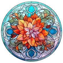 Load image into Gallery viewer, Stained Glass Flower-Full Round Diamond Painting-30x30cm
